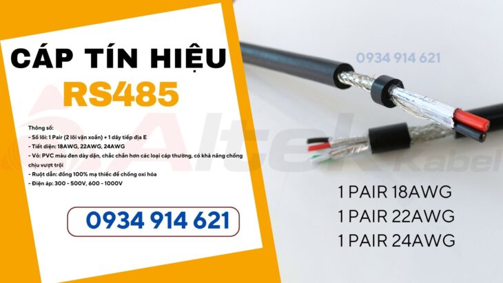 Cáp tín hiệu RS485 chống nhiễu 1 PAIR 22AWG Altek Kabel – sẵn kho Đà Nẵng