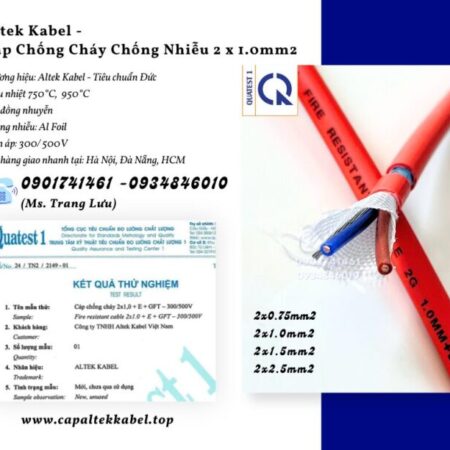 Cáp chống cháy chống nhiễu 2×1.0mm2 – Altek Kabel giao nhanh Đà Nẵng, Hà Nội, Sài Gòn Cáp chống cháy chống nhiễu 2×1.0mm2 – Altek Kabel giao nhanh Đà Nẵng, Hà Nội, Sài Gòn