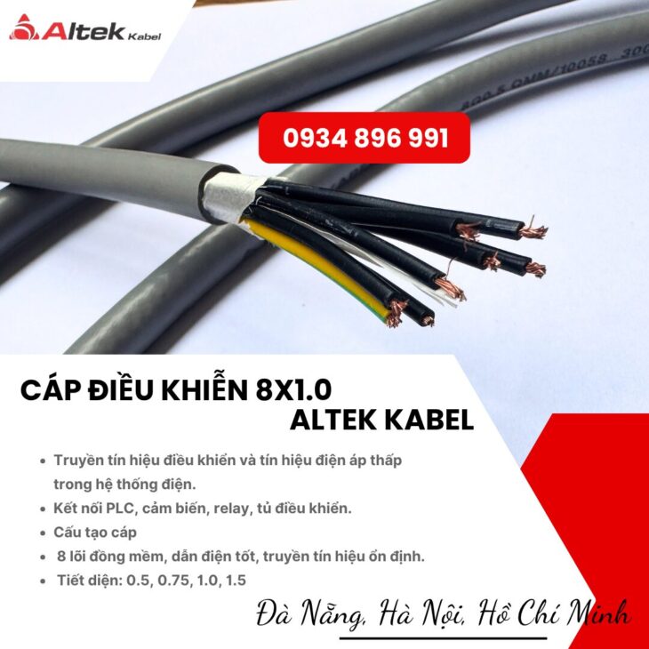 Cáp Điều Khiển 8 Lõi Giá Tốt Tại Đà Nẵng, Hà Nội, Hồ Chí Minh