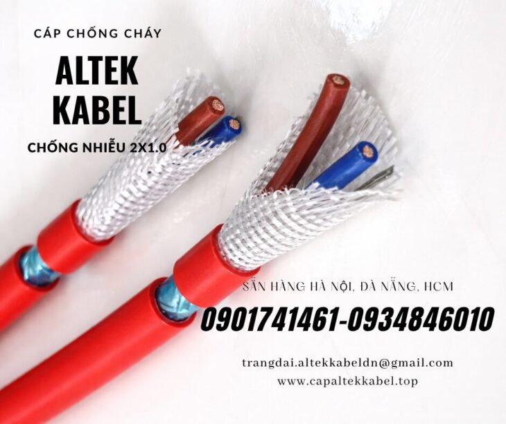 Cáp báo cháy 2×1.0mm2 chống cháy Altek Kabel – Đà Nẵng, Huế, Quảng Nam