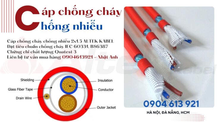 Cáp tín hiệu chống nhiễu 2×1.0mm Altek Kabel – phân phối Đà Nẵng, Huế, Quảng Nam