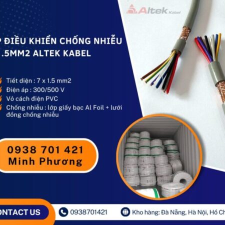 Dây cáp điện chống nhiễu 7×1.5mm2 Altek Kabel sẵn kho Hà Nội, Hưng Yên, Lào Cai
