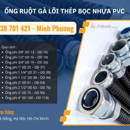 Ống Ruột Gà Lõi Thép Bọc Nhựa PVC Giá Tốt – Bền, Dẻo, Chống Nước Đà Nẵng