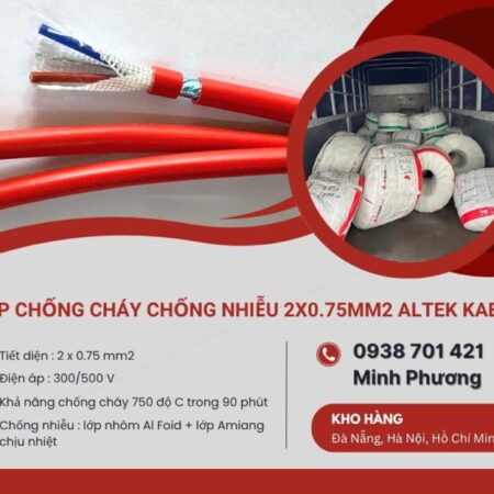 Cáp chống cháy chống nhiễu 2×0.75mm² Altek Kabel – Báo giá, ứng dụng mới nhất 2026 Cáp chống cháy chống nhiễu 2×0.75mm² Altek Kabel – Báo giá, ứng dụng mới nhất 2026