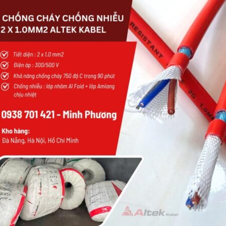 Cáp chống cháy chống nhiễu Altek Kabel 2×1.0mm2 phân phối Đà Nẵng, Khánh Hòa Cáp chống cháy chống nhiễu Altek Kabel 2×1.0mm2 phân phối Đà Nẵng, Khánh Hòa