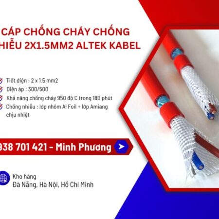 Cáp chống cháy chống nhiễu 2×1.5mm2: Báo giá & ứng dụng mới nhất 2026