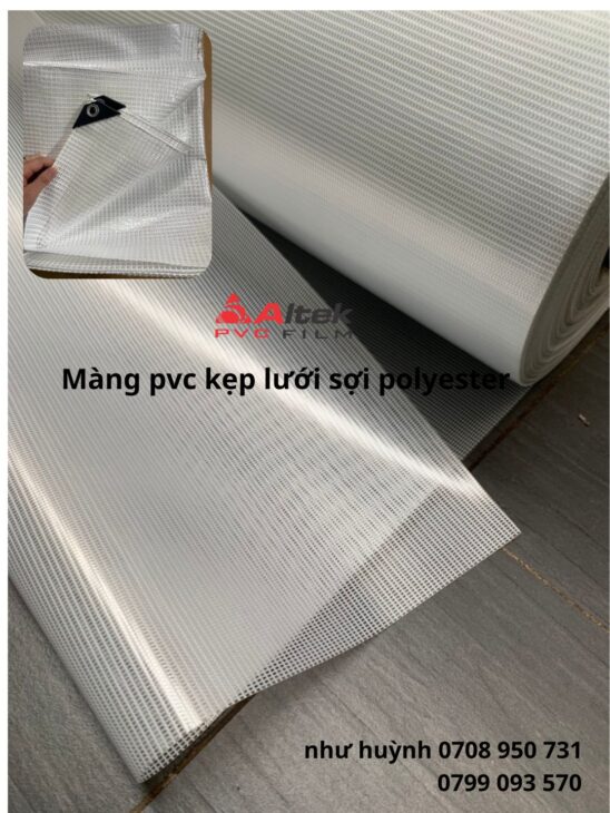 Lưới pvc chống nắng sợi Polyester – bạt lưới che nắng mưa