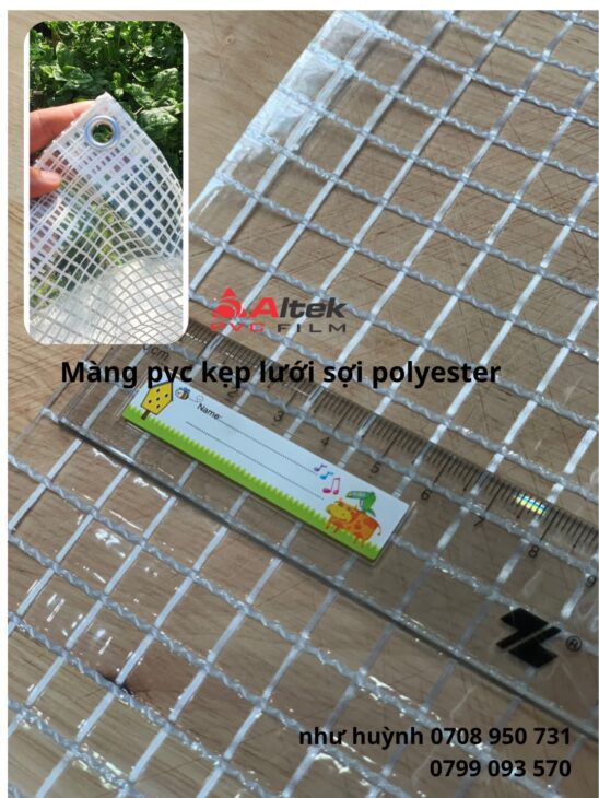 Lưới pvc chống nắng sợi Polyester – bạt lưới che nắng mưa
