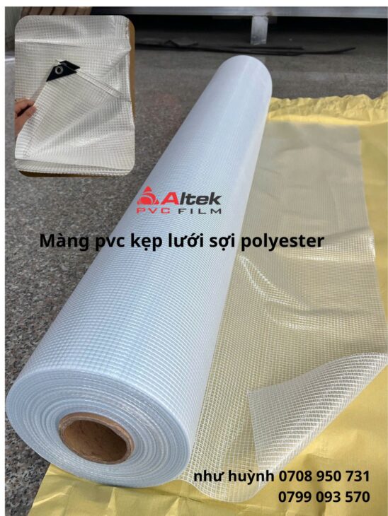 Lưới pvc chống nắng sợi Polyester – bạt lưới che nắng mưa