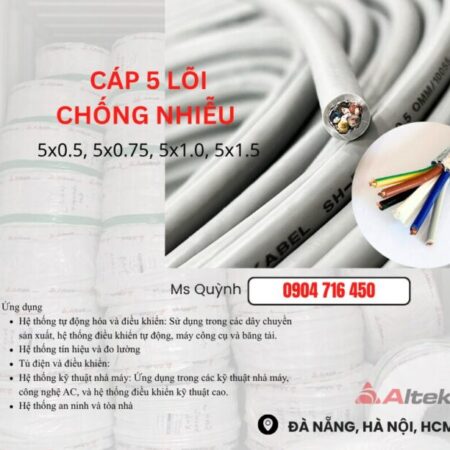 Cáp điều khiển Altek Kabel 5×0.5,5×0.75,5×1.0,5×1.5 DVV