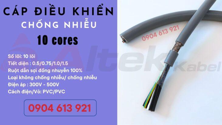 Cáp điều khiển chống nhiễu 10×0.75 Altek Kabel – sẵn kho Đà Nẵng Cáp điều khiển chống nhiễu 10×0.75 Altek Kabel – sẵn kho Đà Nẵng
