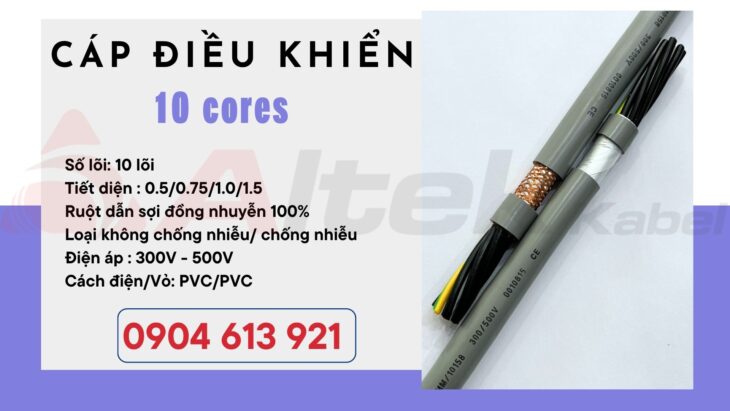 Cáp điều khiển chống nhiễu 10×0.75 Altek Kabel – sẵn kho Đà Nẵng