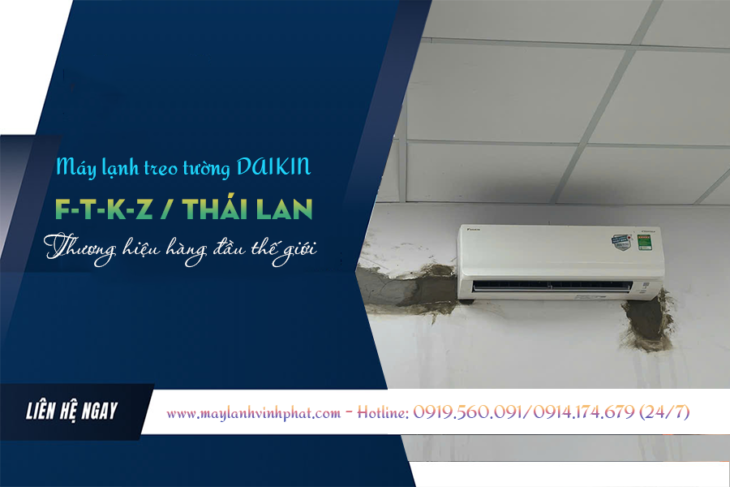 Điều hòa treo tường DAIKIN 1.5HP FTKZ35 cho không gian phòng ngủ Biệt thư/Căn hộ