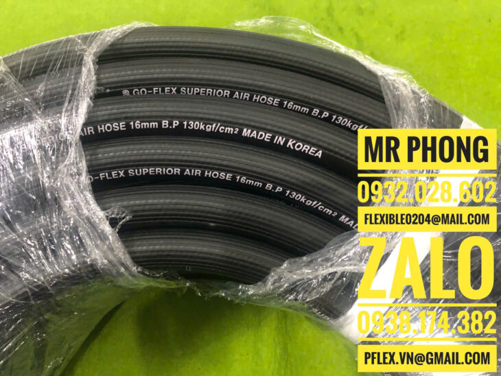 ống cao su dẫn khí nén-ống mềm cao su bố vải dẫn khí nén