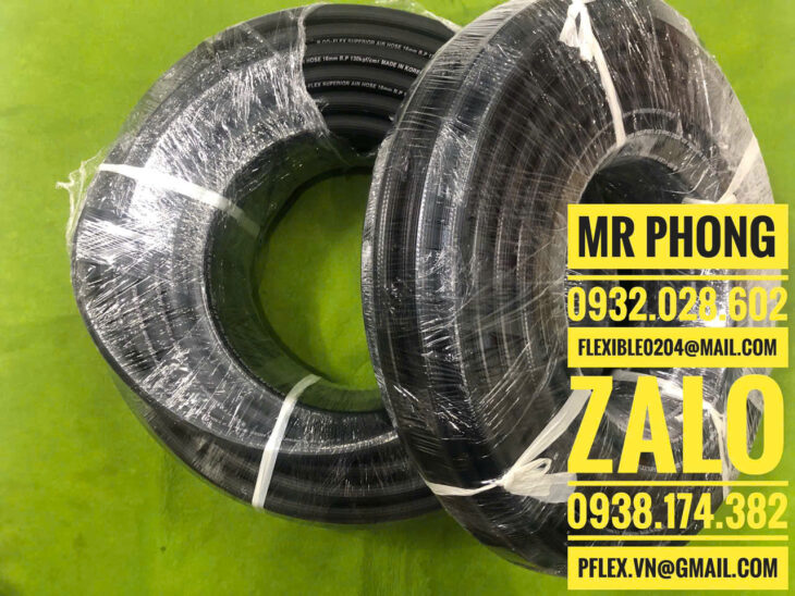 ống cao su dẫn khí nén-ống mềm cao su bố vải dẫn khí nén