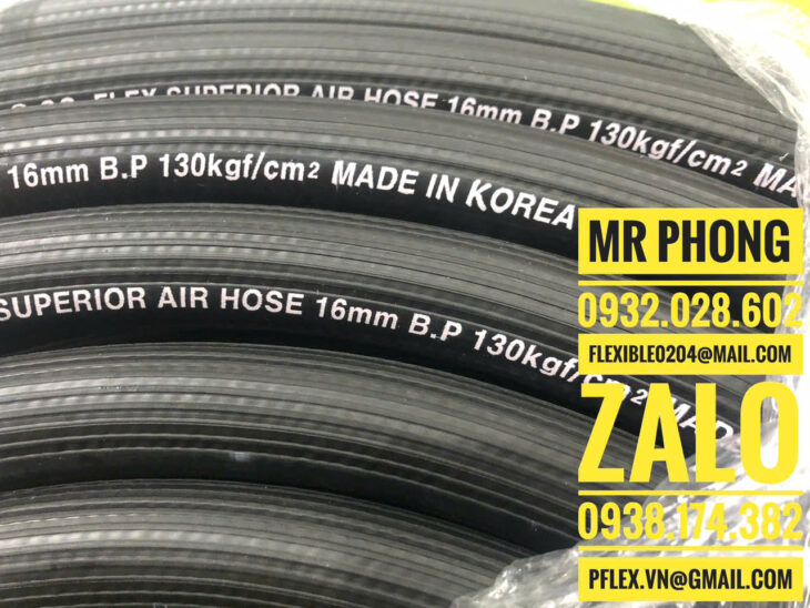 ống cao su dẫn khí nén-ống mềm cao su bố vải dẫn khí nén