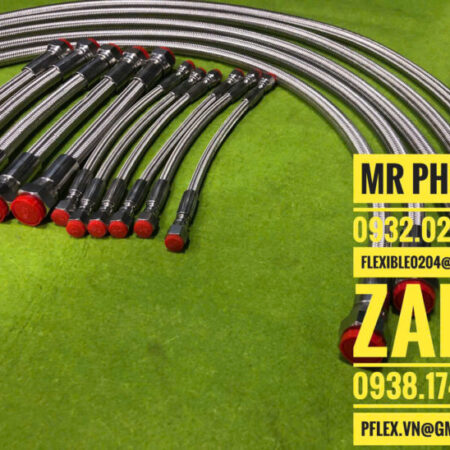 ống mềm teflon- ống mềm PTFE- ống teflon bọc lưới-ống mềm PTFE bọc lưới inox