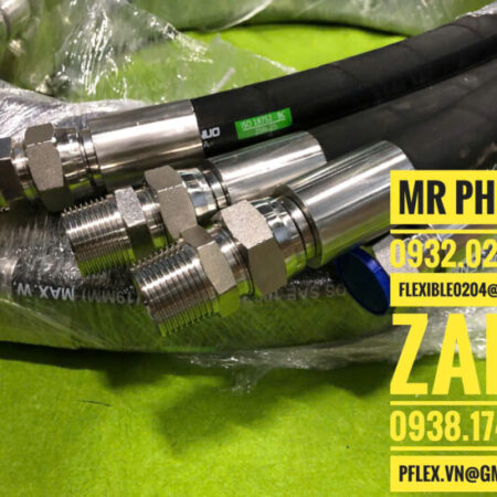 ống thủy lực bấm đầu ren inox-ống tuy ô thủy lực bấm đầu ren inox