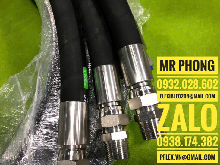 ống thủy lực bấm đầu ren inox-ống tuy ô thủy lực bấm đầu ren inox