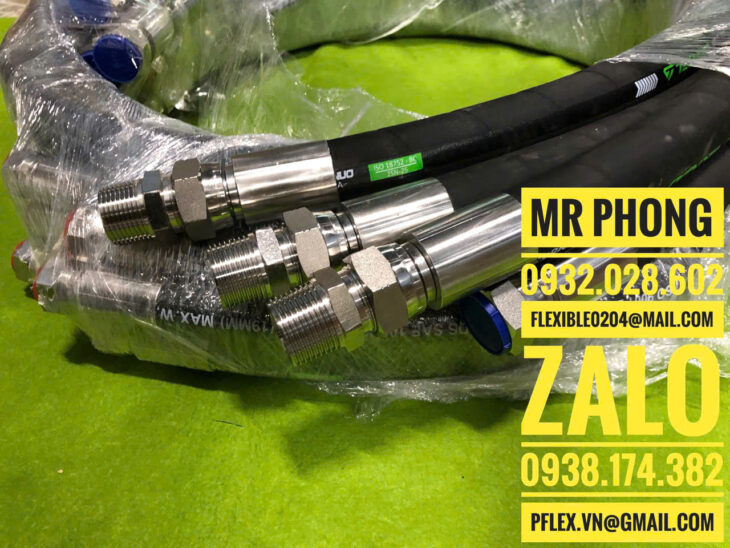 ống thủy lực bấm đầu ren inox-ống tuy ô thủy lực bấm đầu ren inox