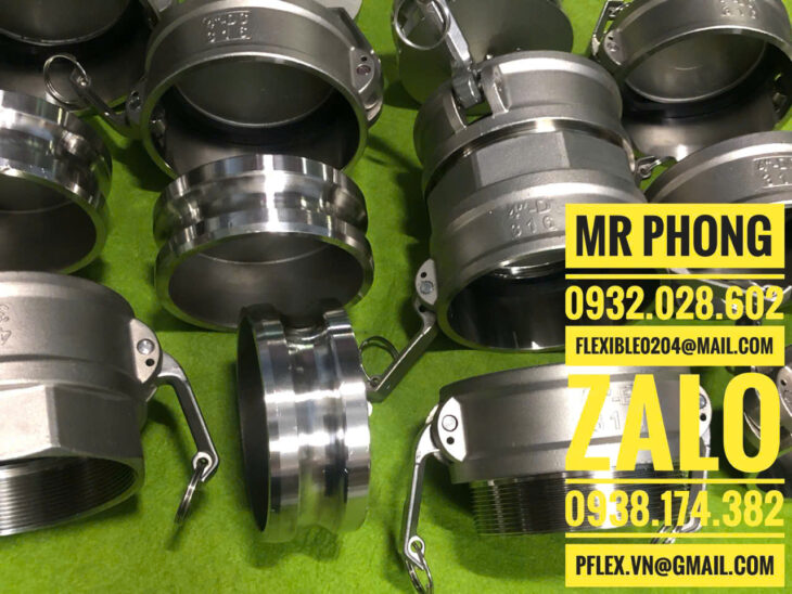 khớp nối nhanh inox 316-khớp nối nhanh inox camlock-khớp nối camlock inox