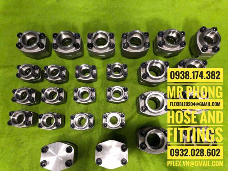 mặt bích vuông thủy lực-mặt bích inox thủy lực có oring