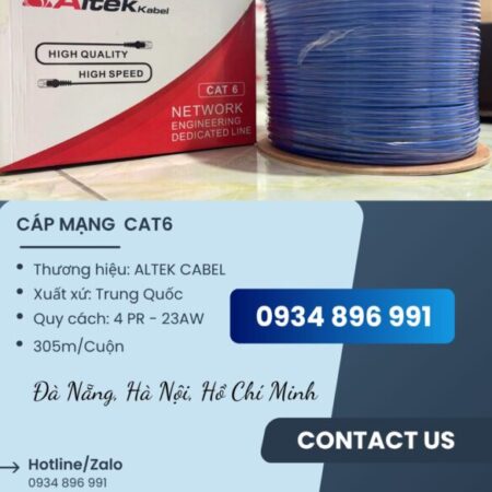 CÁP MẠNG CAT6 – 23AWG HUẾ, QUẢNG TRỊ, ĐÀ NẴNG GIÁ TỐT CÁP MẠNG CAT6 – 23AWG HUẾ, QUẢNG TRỊ, ĐÀ NẴNG GIÁ TỐT
