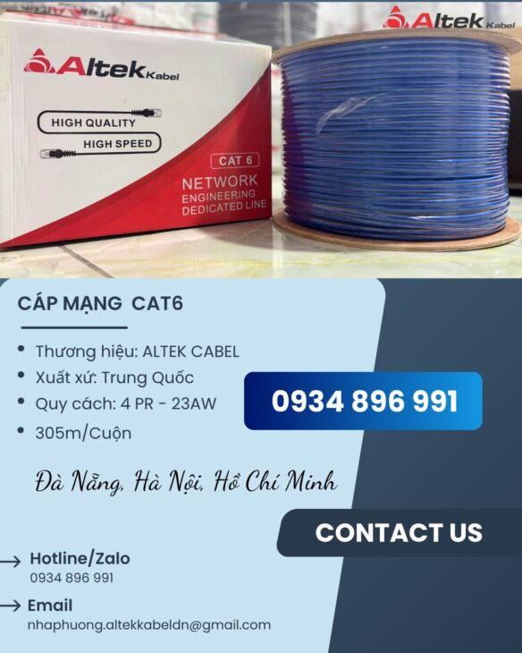 CÁP MẠNG CAT6 – 23AWG HUẾ, QUẢNG TRỊ, ĐÀ NẴNG GIÁ TỐT