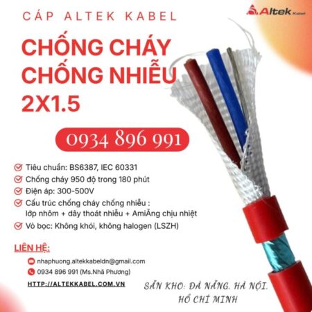 Cáp 2×0.75mm² Chống Cháy Chống Nhiễu – Giao Nhanh Đà Nẵng, Huế, Quảng Trị – Có Sẵn Số Lượng Lớn