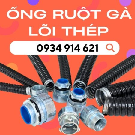 Ống ruột gà lõi thép/ ống kẽm đàn hồi – đầu nối ống với máng điện – Đà Nẵng, Quảng Ngãi, Bình Định