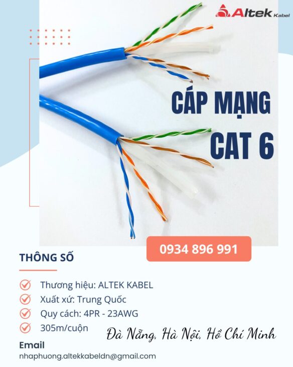 CÁP MẠNG CAT6 – 23AWG HUẾ, QUẢNG TRỊ, ĐÀ NẴNG GIÁ TỐT