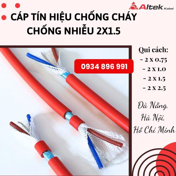 Cáp 2×0.75mm² Chống Cháy Có Lưới – Giao Nhanh Đà Nẵng, Huế, Quảng Trị – Sẵn Số Lượng Lớn