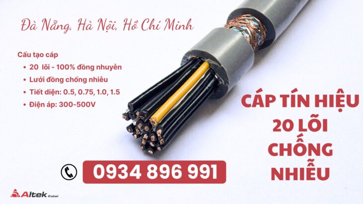 Cáp Tín Hiệu Altek Kabel 20 Lõi 1.5mm² giao hàng nhanh tại Huế, Đà Nẵng