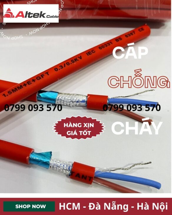 Giá bán cáp chống cháy 2 x 1.0 – tiêu chuẩn BS6387