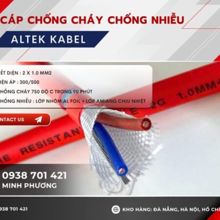 Cáp chống cháy chống nhiễu 2×1.0mm2 Altek Kabel sẵn hàng Đà Nẵng, Hà Nội, Gia Lai