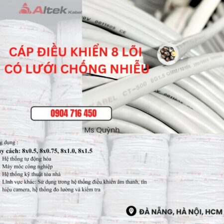 Cáp tín hiệu Altek Kabel 8×0.5, 8×0.75, 8×1.0, 8×1.5mm2