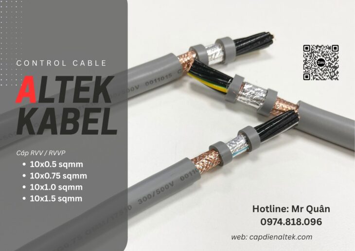 Cáp điều khiển 10 lõi Altek Kabel