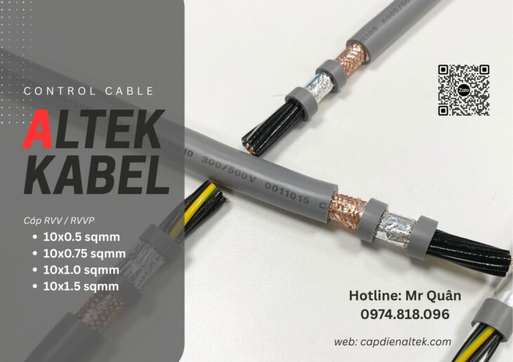 Cáp điều khiển 10 lõi Altek Kabel
