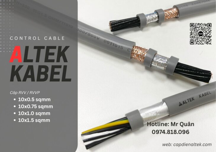 Cáp điều khiển 10 lõi Altek Kabel