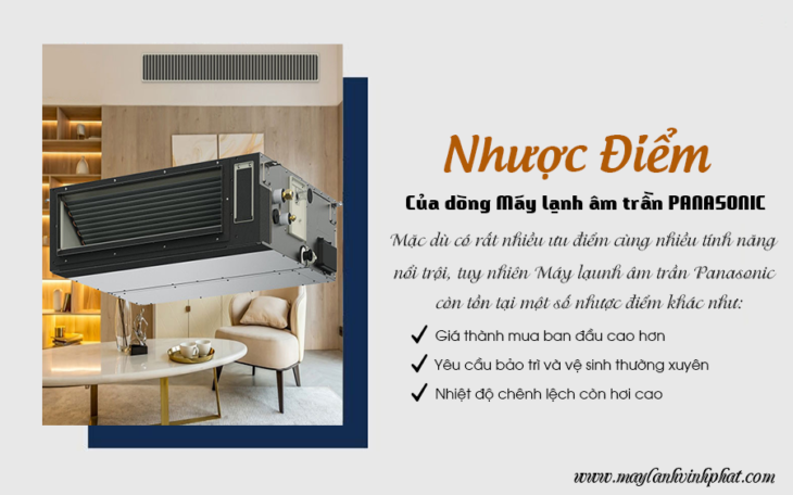 Đại lý bán giá rẻ Máy lạnh giấu trần PANASONIC & nhược điểm không thể bỏ qua