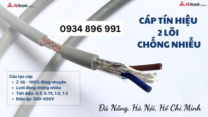 Cáp Điều Khiển 2×1.0mm2 SH-500 Tại Đà Nẵng, Quảng Ngãi– Chiết Khấu Cao
