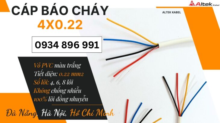 Cáp tín hiệu báo cháy 4 lõi tại Đà Nẵng, Quảng Nam – Có sẵn số lượng lớn
