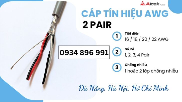 Dây Tín Hiệu Chống Nhiễu 24 AWG – Có Sẵn Phú Yên, Khánh Hòa, Bình Định