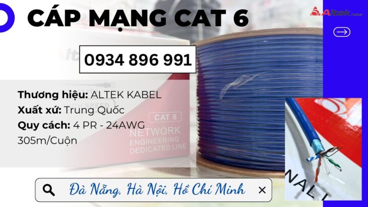 Cáp Mạng Cat6 Chính Hãng Tại Nghệ An, Hà Tĩnh, Thanh Hóa – Chiết Khấu Cao
