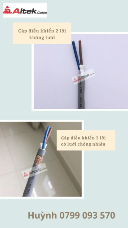 dây cáp điều khiển altek kabel 2 0.5 mm2 chống nhiễu