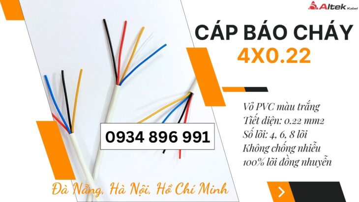 Cáp tín hiệu báo cháy 4 lõi tại Đà Nẵng, Quảng Nam – Có sẵn số lượng lớn