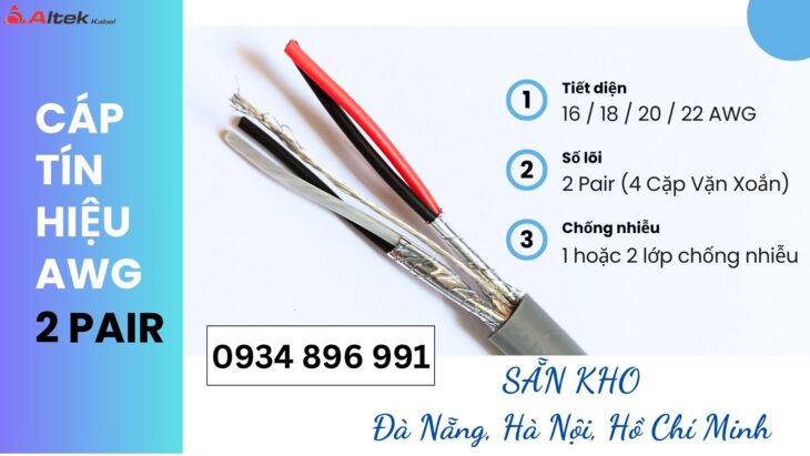 Dây Tín Hiệu Chống Nhiễu 24 AWG – Có Sẵn Phú Yên, Khánh Hòa, Bình Định