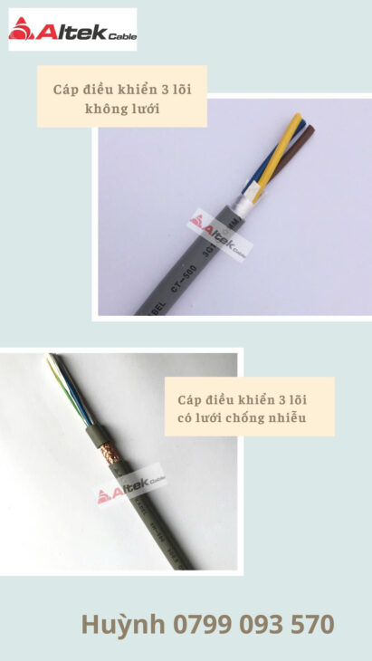 dây cáp điều khiển altek kabel 2 0.5 mm2 chống nhiễu