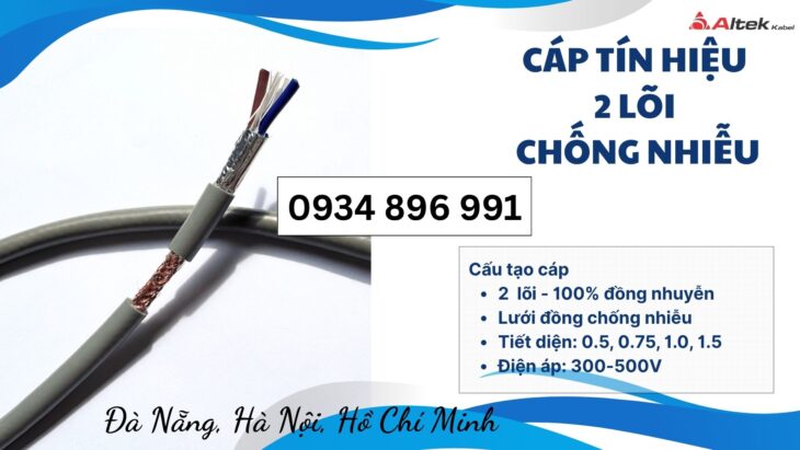 Cáp Điều Khiển 2×1.0mm2 SH-500 Tại Đà Nẵng, Quảng Ngãi– Chiết Khấu Cao