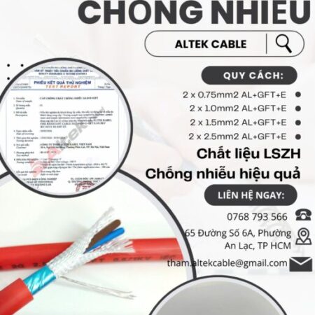 CẦN BÁN Cáp Chống Cháy Chống Nhiễu Altek Kabel